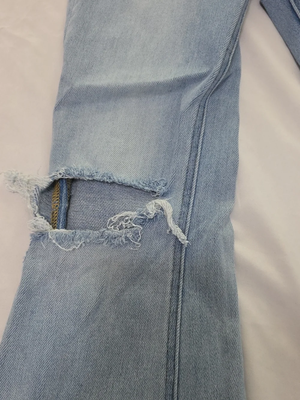 Flying Monkey Light Blue Distressed Flare Jeans